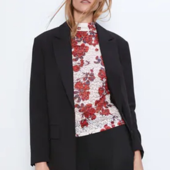 🆕 Zara floral lace top - Picture 2 of 9